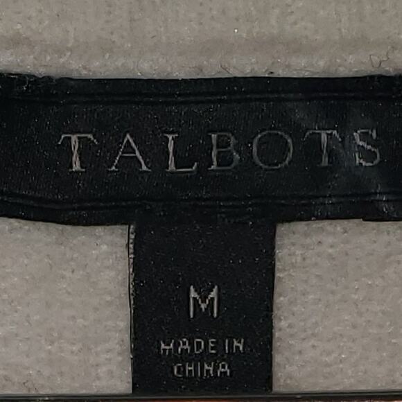 Talbots Multicolored Knit Sweater Hearts and Stripes Size Medium - Picture 3 of 6